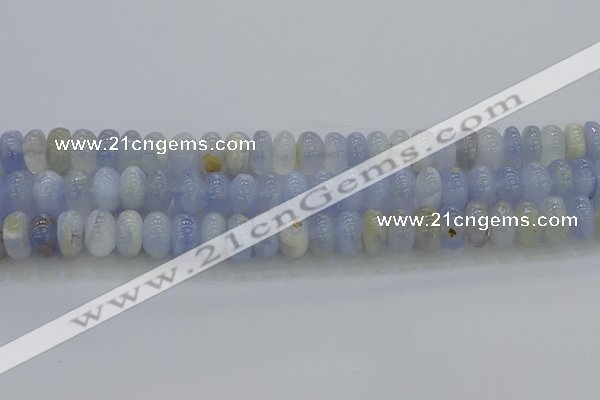 CBC472 15.5 inches 6*10mm rondelle blue chalcedony beads