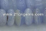 CBC474 15.5 inches 8*14mm rondelle blue chalcedony beads