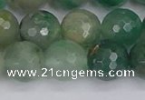 CBC703 15.5 inches 10mm faceted round African green chalcedony beads