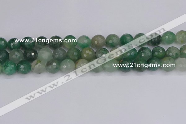 CBC704 15.5 inches 12mm faceted round African green chalcedony beads