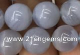 CBC713 15.5 inches 10mm round blue chalcedony beads wholesale