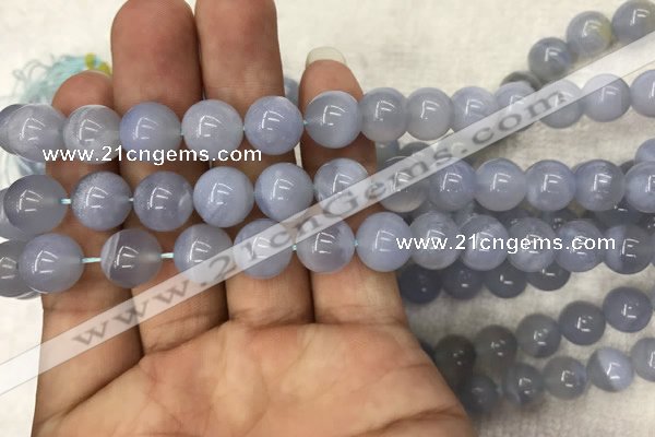 CBC713 15.5 inches 10mm round blue chalcedony beads wholesale