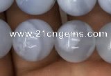 CBC714 15.5 inches 12mm round blue chalcedony beads wholesale