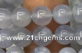 CBC719 15.5 inches 6mm round blue chalcedony gemstone beads