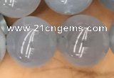 CBC736 15.5 inches 16mm round blue chalcedony beads wholesale