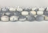 CBC781 15.5 inches 18*25mm rice blue chalcedony beads