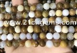 CBC802 15.5 inches 8mm round natural polka dot chalcedony beads