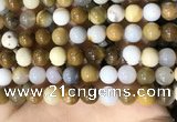 CBC804 15.5 inches 12mm round natural polka dot chalcedony beads