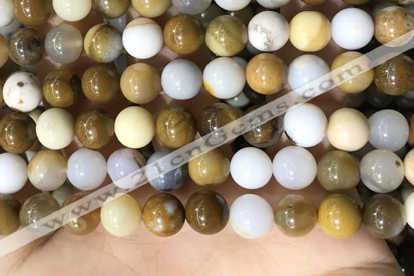 CBC804 15.5 inches 12mm round natural polka dot chalcedony beads