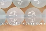 CBC812 15.5 inches 10mm round blue chalcedony gemstone beads