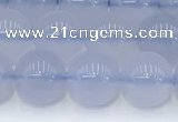 CBC817 15.5 inches 8mm round blue chalcedony gemstone beads