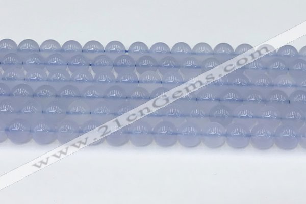 CBC817 15.5 inches 8mm round blue chalcedony gemstone beads