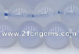 CBC818 15.5 inches 10mm round blue chalcedony gemstone beads