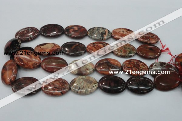 CBD04 15.5 inches 22*30mm oval brecciated jasper gemstone beads