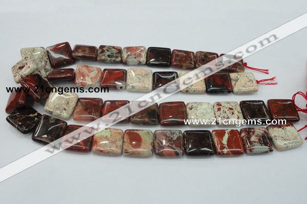 CBD08 15.5 inches 20*20mm square brecciated jasper gemstone beads