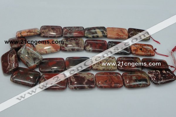 CBD09 15.5 inches 22*30mm rectangle brecciated jasper gemstone beads