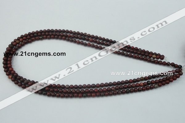 CBD10 15.5 inches 4mm round brecciated jasper gemstone beads