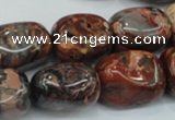 CBD14 15.5 inches 14*22mm nugget brecciated jasper gemstone beads