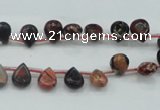 CBD15 6*8mm top-drilled teardrop brecciated jasper gemstone beads