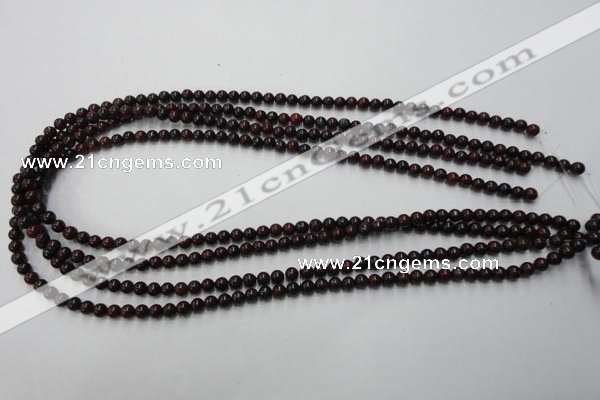 CBD150 15.5 inches 4mm round Chinese brecciated jasper beads