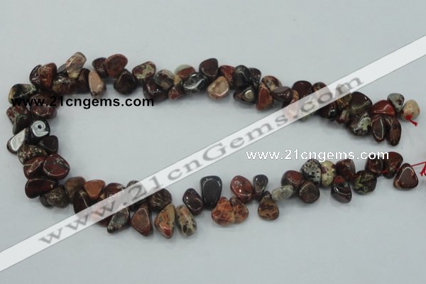 CBD16 15.5 inches 8*12mm chip brecciated jasper gemstone beads