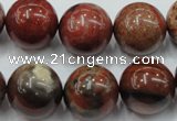 CBD24 15.5 inches 17mm round brecciated jasper gemstone beads