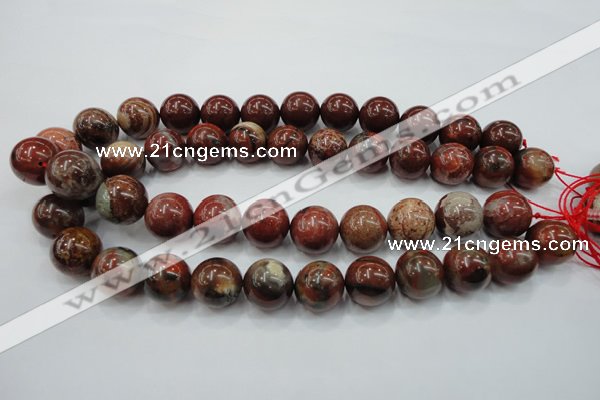 CBD24 15.5 inches 17mm round brecciated jasper gemstone beads