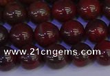 CBD353 15.5 inches 10mm round poppy jasper beads wholesale