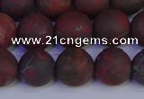 CBD364 15.5 inches 12mm round matte poppy jasper beads wholesale