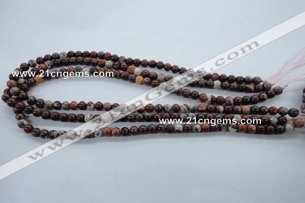 CBD60 15.5 inches 6mm round brecciated jasper gemstone beads