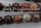 CBD63 15.5 inches 12mm round brecciated jasper gemstone beads