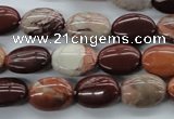 CBD71 15.5 inches 10*14mm oval brecciated jasper gemstone beads