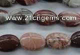 CBD72 15.5 inches 13*18mm oval brecciated jasper gemstone beads