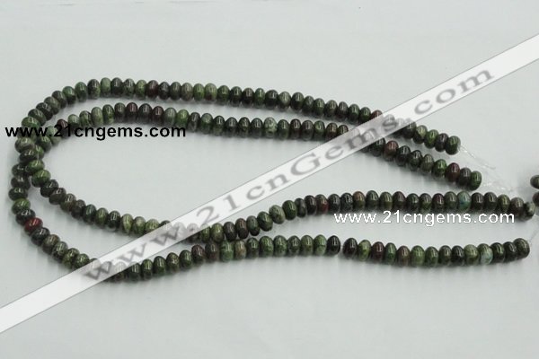 CBG03 15.5 inches 5*8mm rondelle bronze green gemstone beads