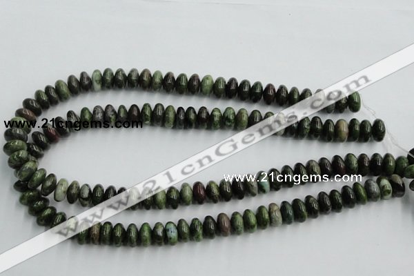 CBG05 15.5 inches 6*12mm rondelle bronze green gemstone beads
