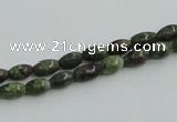 CBG06 15.5 inches 4*6mm rice bronze green gemstone beads wholesale