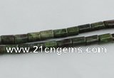 CBG07 15.5 inches 4*6mm cylinder bronze green gemstone beads