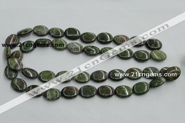 CBG15 15.5 inches 15*20mm oval bronze green gemstone beads wholesale