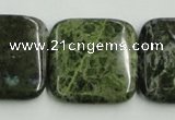 CBG18 15.5 inches 30*30mm square bronze green gemstone beads wholesale