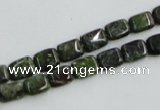 CBG19 15.5 inches 6*8mm rectangle bronze green gemstone beads