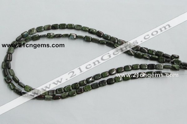 CBG19 15.5 inches 6*8mm rectangle bronze green gemstone beads