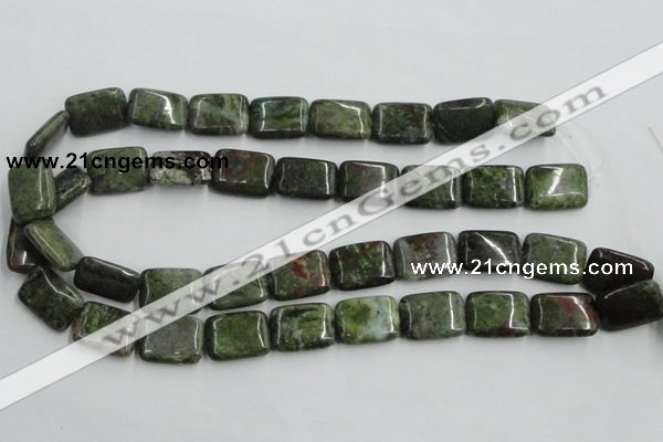 CBG20 15.5 inches 15*20mm rectangle bronze green gemstone beads