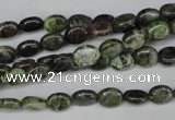 CBG26 15.5 inches 6*7mm oval bronze green gemstone beads