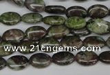 CBG27 15.5 inches 8*12mm oval bronze green gemstone beads