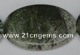 CBG33 15.5 inches 35*50mm oval bronze green gemstone beads