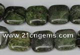 CBG41 15.5 inches 16*16mm square bronze green gemstone beads