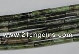 CBG75 15.5 inches 4*14mm tube bronze green gemstone beads