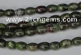 CBG78 15.5 inches 6*7mm rice bronze green gemstone beads