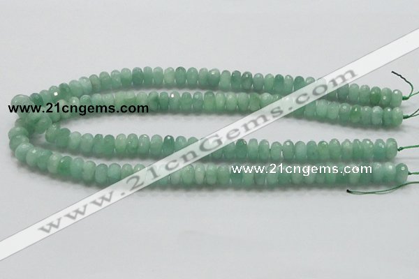 CBJ02 15.5 inches 6*10mm faceted rondelle jade beads wholesale