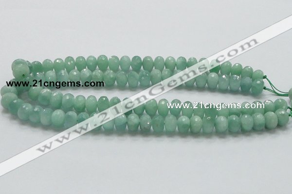 CBJ03 15.5 inches 8*12mm faceted rondelle jade beads wholesale